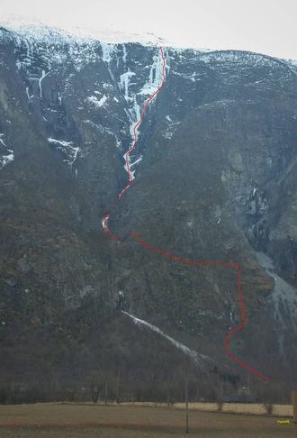 RUTA: Dette er ruta dei to karane gjekk.