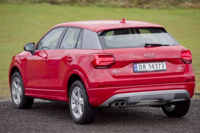 HJULA I KVART HJØRNE: Q2 har eit hjul i kvart hjørne, slik ein til dømes assosierer med Mini Countryman, som truleg blir den nærmaste konkurrenten til bilen.