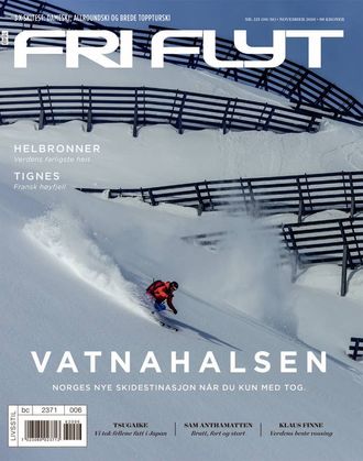 HEFTIG OMTALE: Vatnahalsen prydar framsida til siste utgåve av Fri Flyt.