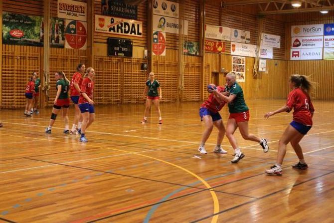 KAMP: Jotun/Årdalstangen gjekk opp i leiinga raskt, då dei spela mot Bjørn.