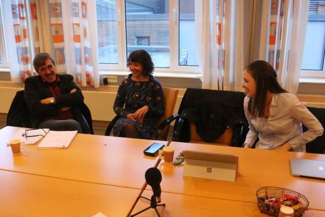 RØYSTA MOT: Erling Offerdal (Sp), Sandra Opheim (MDG) og Hilde Horpen (Sp) sa alle nei til budsjettforslaga til Ap.
