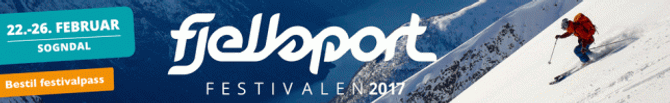 BRATT MORO: Fengande og informativ bannerannonse for Fjellsportfestivalen.