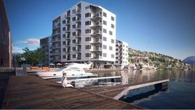 LERUM BRYGGE: Veidekke og ei rekkje lokale aktørar jobbar saman om prosjektet som har fått namnet Lerum brygge. Foto: Veidekke.