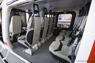 AW169 kan konfigureres med både åtte og ti seter i kabinen.