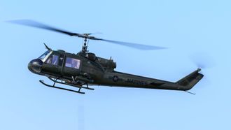 Dette Bell UH-1E Huey-helikopteret har vært i norsk eie i fem år nå.