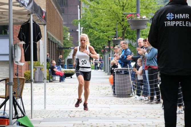 BESTE KVINNE: Med tida 33.22 var Ann Kristin Midtun raskaste kvinne i årets utgåve av Tangen på kanten.