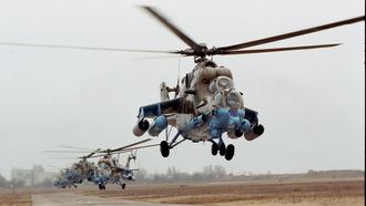 Mi-24PN har tre våpenstasjoner (oppheng) per vinge.