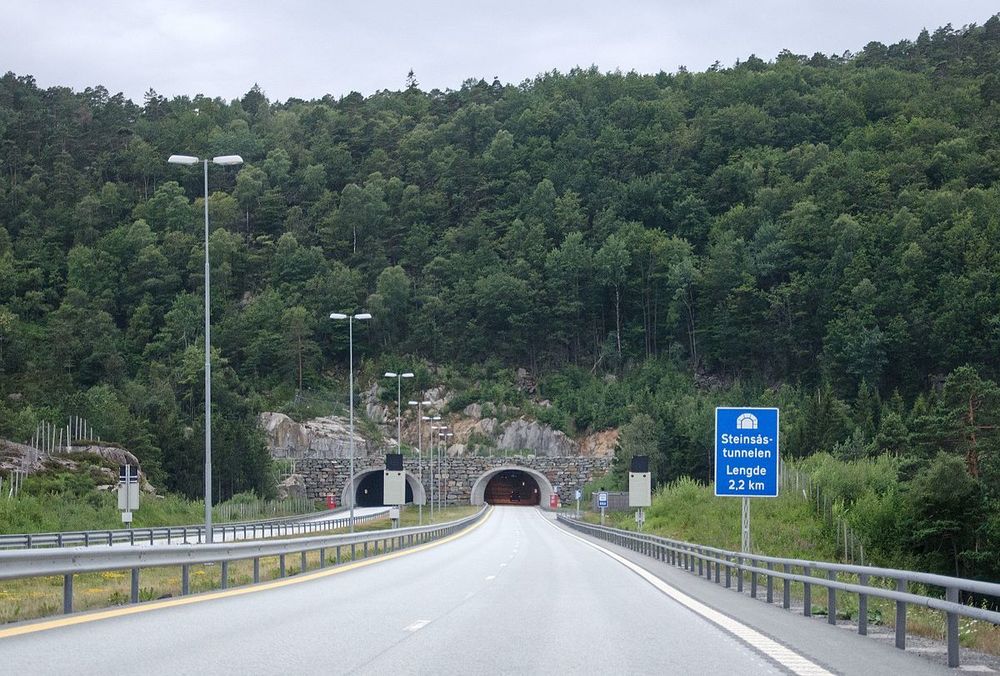 Steinsastunnelen på E18 ved Lillesand.