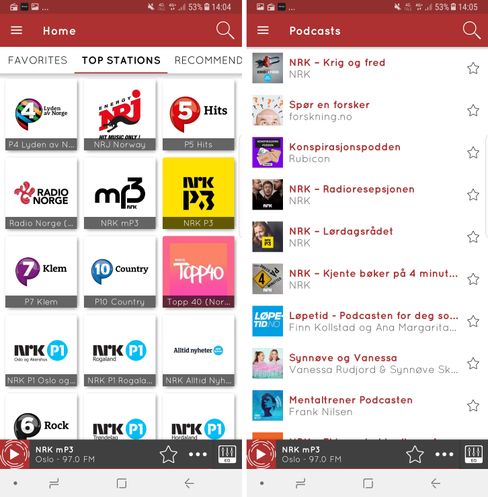 myTuner er en veldig fin radioapp, men den kunne vært bedre egnet for bil, og den har tilsynelatende ikke datateller, slik TuneIn har.
