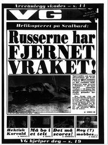 Faksimile av VG 7. september 1977.