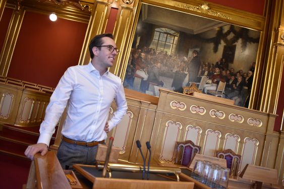 FOLKETS RØST: Her har Wilkinson blant annet snakket om Taraldrud (PNB), bare en uke etter at han begynte på Stortinget.