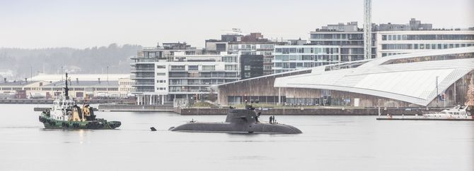 Den tyske ubåten U-36 (S186) tilhørende 212-klassen ble tatt i bruk første gang i oktober i fjor. Her er den på oslobesøk.