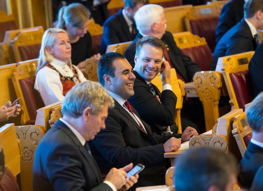 Masud Gharahkhani (Ap) tilstede på den høytidelige åpningen av det 162. Storting.