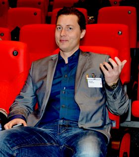 Styreleder Arild Kalkvik i Film&Kino på Kinokonferansen 2013, da i Trondheim.