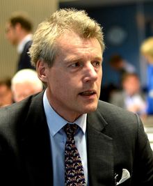 Konsernsjef Dag Sørsdahl i Aller Media - her med Ellen Arnstad, forlagsdirektør og redaktør for blant andre Se og Hør. Bildet er fra MBL-konferansen Medieleder 2016 i Bergen.