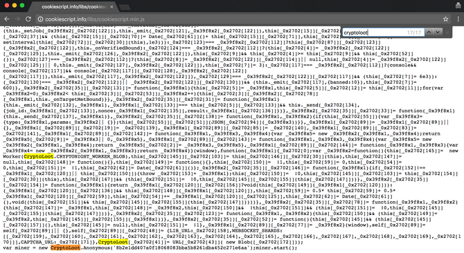 Skjult utvinning av kryptovaluta kan forekomme blant annet via JavaScript.