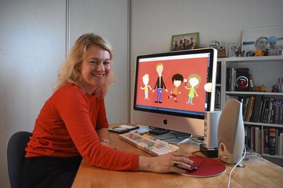 SKAPEREN: Marianne Müller fra Tårnåsen er den som har laget barne-TV-snuttene alle snakker om sammen med Trond Jacobsen.