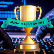 Master of cyber security-pokal. Tegning.