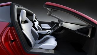 Interiøret i Tesla Roadster 2.