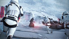 Star Wars Battlefront II, hvor salget av lootbokser for ekte penger nå er satt på vent som følge av siste ukes kontroverser rundt spillet.