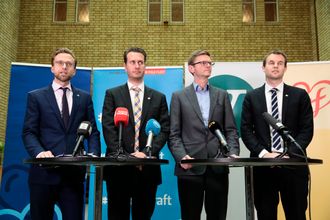 Fra pressekonferansen onsdag kveld.