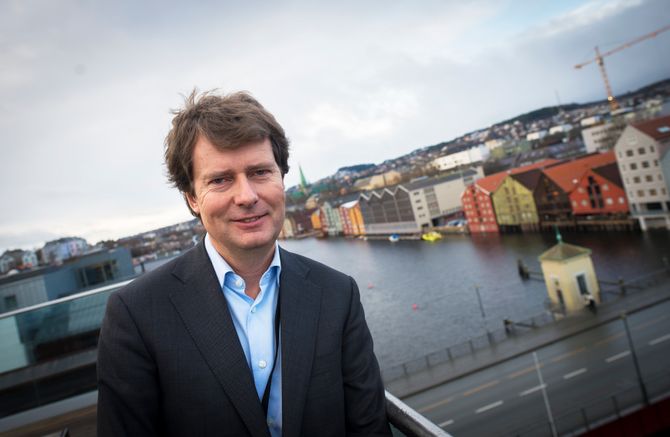 Konsernsjef Per Axel Koch i Polaris Media - her fra sine lokaler i Trondheim.
