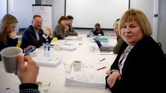 Generalsekretær Elin Floberghagen i Norsk Presseforbund fra et tidligere PFU-møte.
