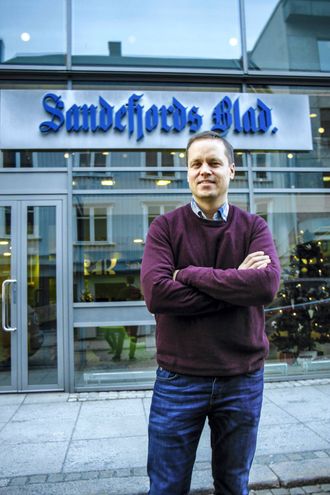 Steinar Ulrichsen, sjefredaktør i Sandefjords Blad.