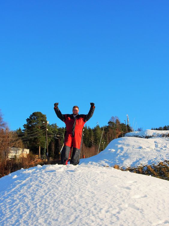 HELT KONGE: Det er VI som er kongen på haugen, forsikrer Andreas Daae.