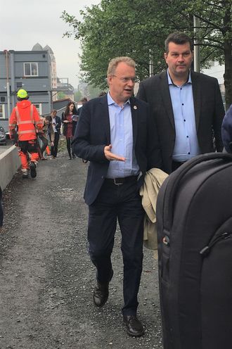 Det var pressen og ikke de ansatte i bygg- og anleggsbransjen som ble invitert til lanseringen av Oslomodellen. Foto: Christina Gulbrandsen