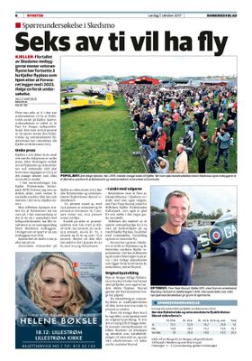 PRO-FLY: Det er liten tvil om at majoriteten av befolkningen på Skedsmo ønsker flyaktivitiet på Kjeller. Faksimile: Romerikes Blad.