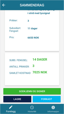 Slik ser appen ut i dag. Den er imidlertid ikke ferdig, og utseende kan endre seg før endelig versjon tas i bruk.