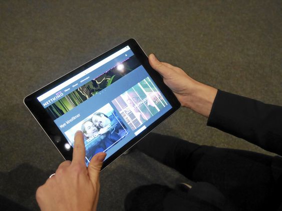 APP, APP, APP! SE PÅ DETTE: Slik ser den nye strømme-appen ut på en iPad. Den er tilgjengelig på flere plattformer.