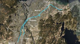 Vegvesenet ønsker å bygge en drøyt 18 kilometer lang ekspressykkelvei fra Heimdal til Reppe i Trondheim.