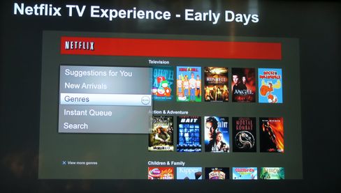 Netflix-forsiden i «gamle dager».