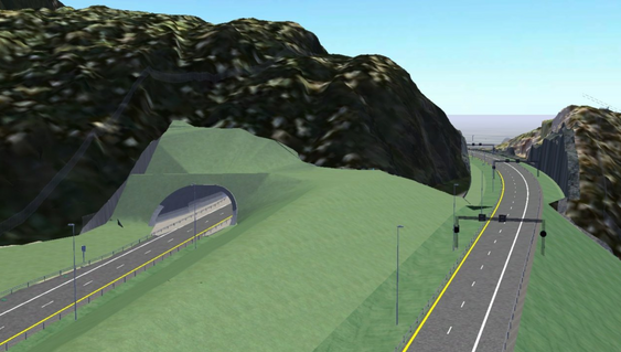 To nye felt av E16 vil gå i kort tunnel forbi Hvalpåsen.