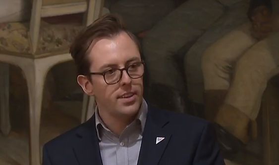KJEMPET HARDT: Nicholas Wilkinson forsøkte å overtale de andre på Stortinget, men fikk ikke medvind i seilene denne gangen.