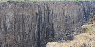 Victoria Falls i tørketiden.