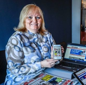 Sjefredaktør Marit Ulrichsen i Rana Blad.