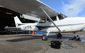 CESSNA: LN-TFK er en av maskinene i Tønsberg Flyveklubbs flypark.