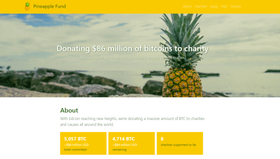 The Pineapple Fund gir bort enorme mengder Bitcoin-verdier til veldedige formål.