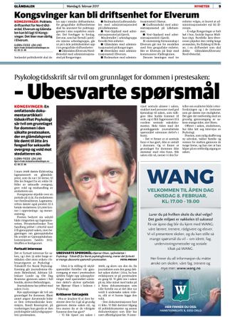 2017: Glåmdalen omtalte Psykologtidsskriftets reportasje.