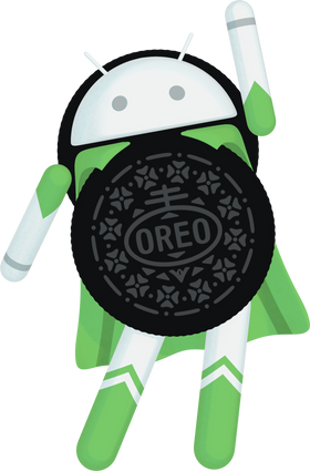 «O-Hero» er tydeligvis maskoten til Android Oreo.