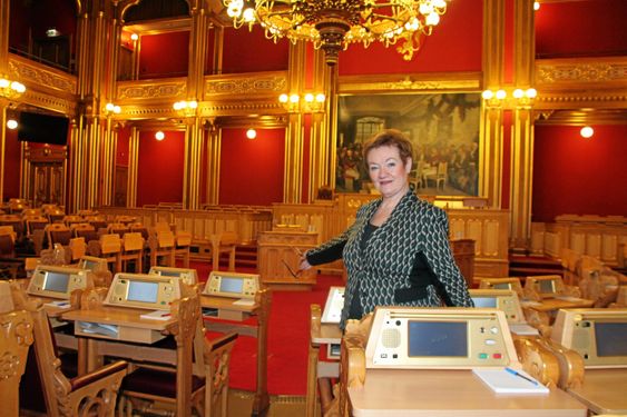 I MAKTENS HØYBORG: I mange år var Stortinget Sylvi Grahams arbeidsplass. Her representerte hun Oppegård og Akershus.