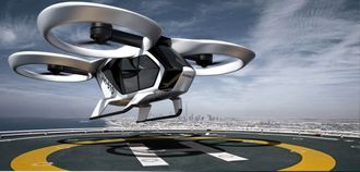 City Airbus har åtte motorer som roterer fordelt i fire bevegelige og innkapslete vifter.