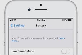Ser du denne beskjeden på mobilen din bør du vurdere å skifte batteri.