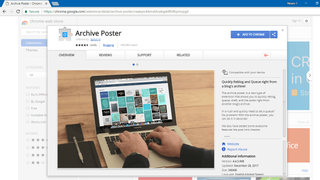 Skjermbilde av oppføring av Chrome-utvidelsen Archive Poster i Chrome Nettmarked.