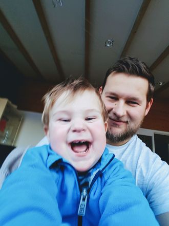 Zbigniew Wantuch og sønnen Hugo (1).