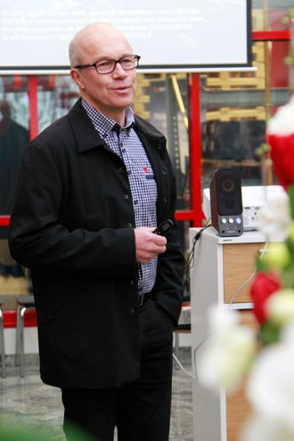 Adm. direktør Anders Jonsson var åpningen av den nye Vindeln-fabrikken i 2007.