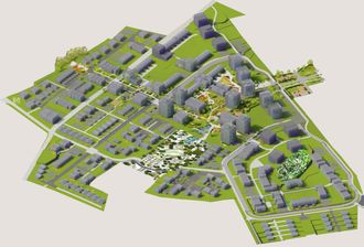 3D-illustrasjon av Sørby-Virik i Sandefjord. Illustrasjon: Linda Blom Design & Arkitektur.
